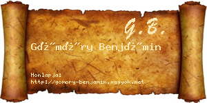 Gömöry Benjámin névjegykártya