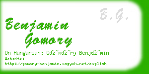 benjamin gomory business card